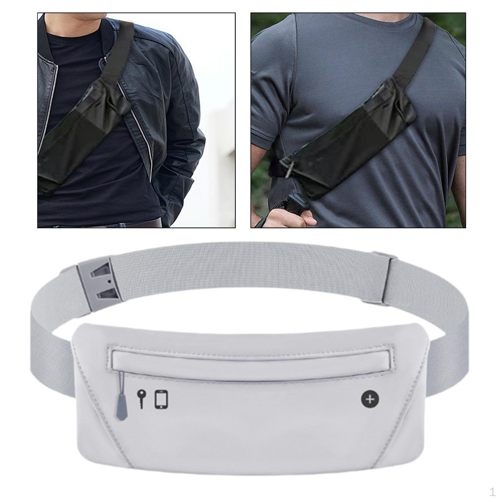 

Беговая поясная сумка Fanny Pack для упражнений с отверстием для кабеля, поясная сумка для спорта серый