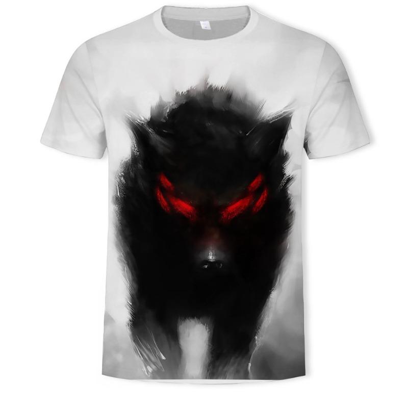 Men's 3D Printed T-Shirt Animal Pattern Printing Short Sleeve O-Neck Pullover Casual Top