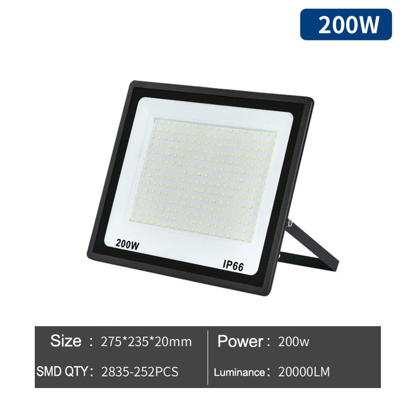 300W LED Floodlight 200W 100W Outdoor Spotlight Tempered Glass Flood Lights IP66 Waterproof LED Projector 150W Wall Light 220V