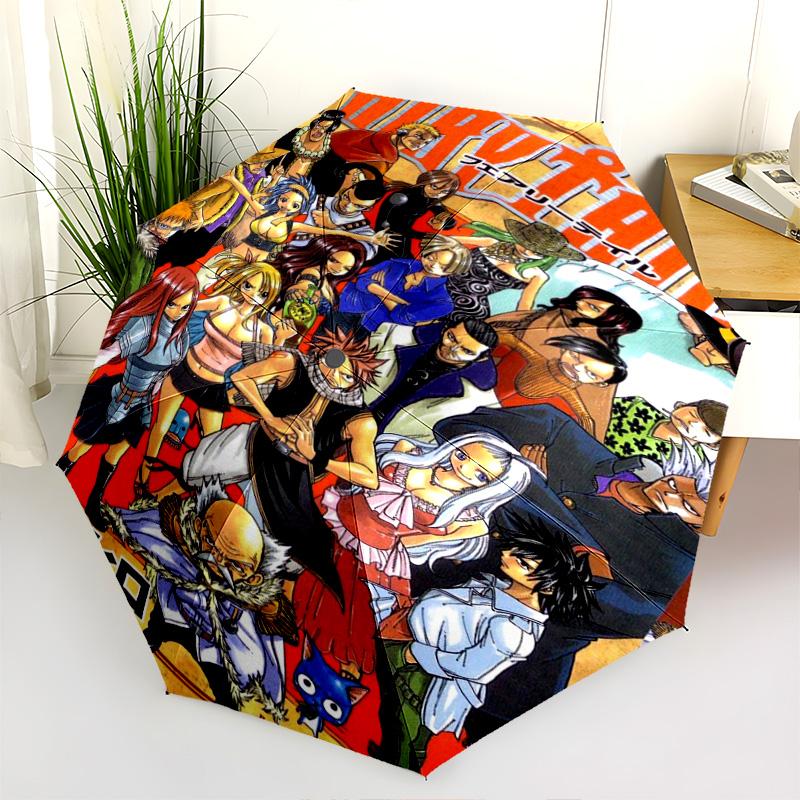 Fairy Tail Extreme Magic Dance Folding Umbrella Suitable For All Seasons 8 Paraphenoid Bones Gift Umbrella Outdoor