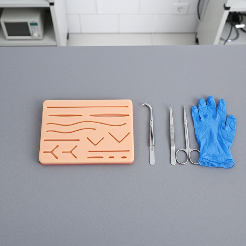 Reusable Surgical Suture Kit Pad Silicone Skin Wounds Suture Practice Traumatic Simulation Wounds Training Teaching Model