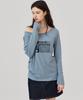 KITTY POTTERY Boat Neck Glam Graphic Long Sleeve T-Shirt Charcoal