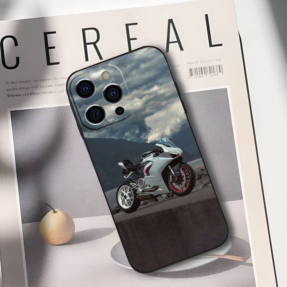 Motorcycle Racing D-Du-catis Phone Case For iPhone 17,16,15,14,13,12,11 Plus,Pro Max,XS,Soft Silicone Black Cover