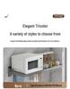 Wall-Mounted Kitchen Spice Rack: No-Punch, Moisture-Proof, Durable Microwave Oven Storage Shelf.