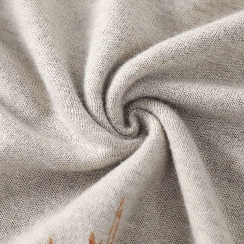 Maglione di Lana Caldo da Donna Mamma di Mezza Età Autunno Inverno Top a Collo Semi Alto