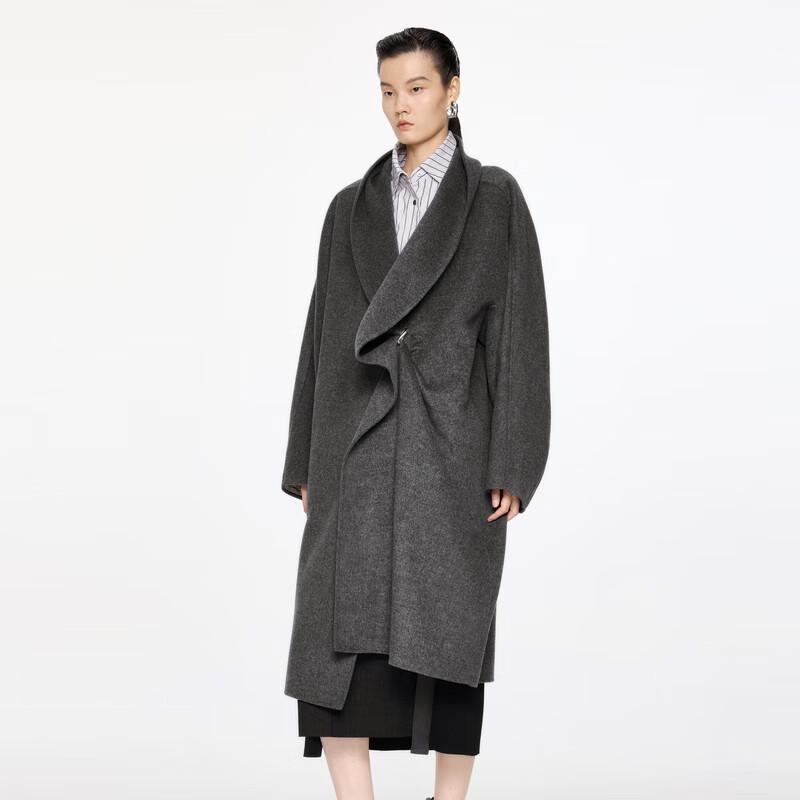 JNBY 2024 Winter Loose Lapel Woolen Coat