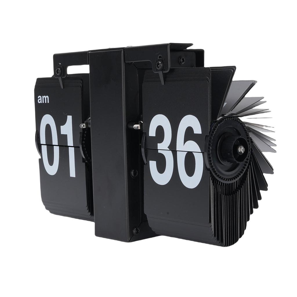 Automatic Flip Clock 12 Hours Vintage Quiet Desktop Clock for Living Room Office Gift