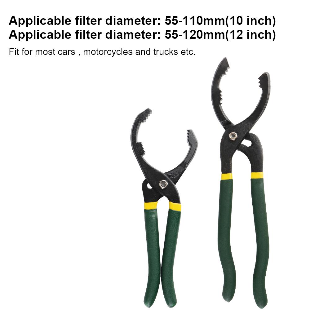 Carbon Steel Plier 10/12 Inch Adjustable Wrench Universal Oil Filter Remove Disassembly Tool Oil Filter Pliers