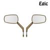Brass Retro Wide-Angle Rearview Mirror for Harley Fat Bob Road King Street Touring