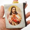 Kompakte Perlenaufbewahrungstasche Geschenktasche Stoff Schmuckbeutel Rosenkranztasche Stoffmaterial Geeignet zum Verschenken Schmuck