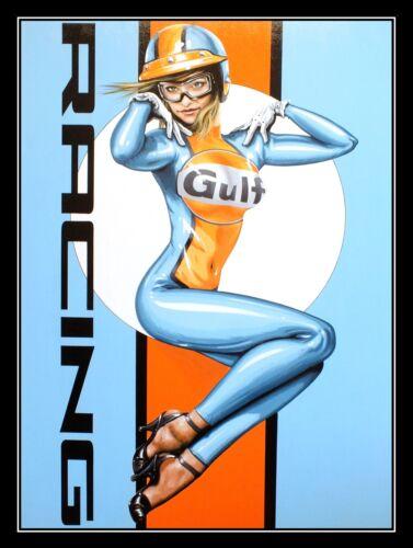 

Gulf Racing Retro vintage style metal signplaque man cave shed garageAluminum 20x30cm（7.8x11.8inch）