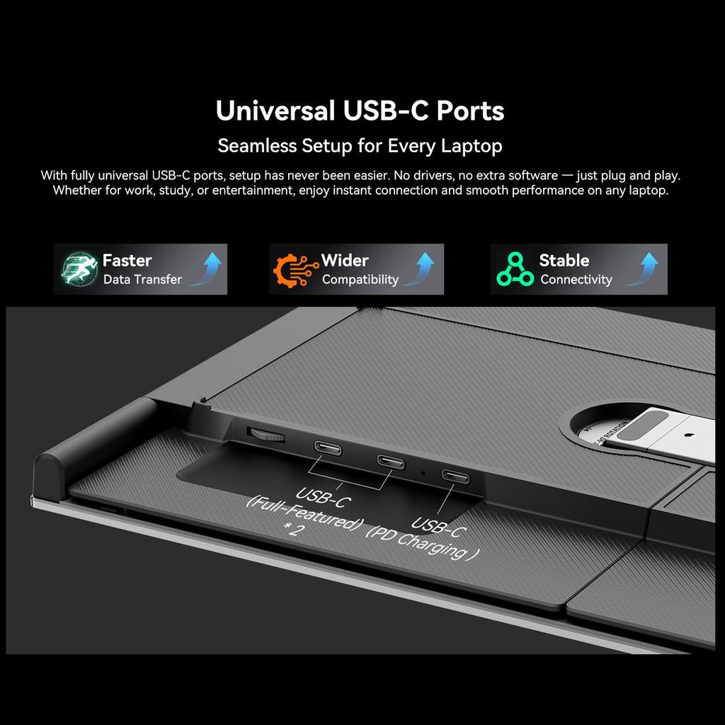 Blackview DCM8 15.3" Dual Portable Monitor — Ultra-Thin 4.6mm, 1.2kg, TÜV Low Blue Light