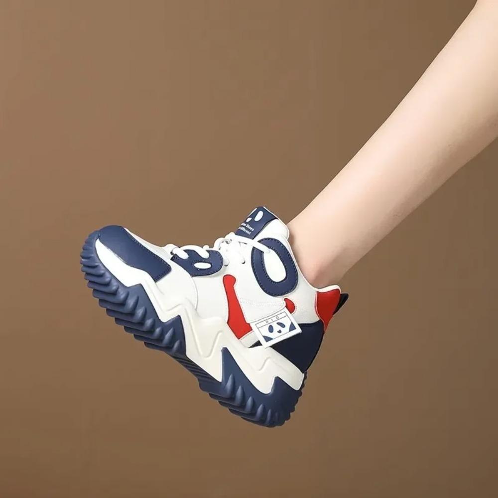 Fashion Casual Platform Sport Shoes for Women Lace Up Thick Soled Sneakers Ladies Heighten Casual Shoes Woman Chaussure Femme