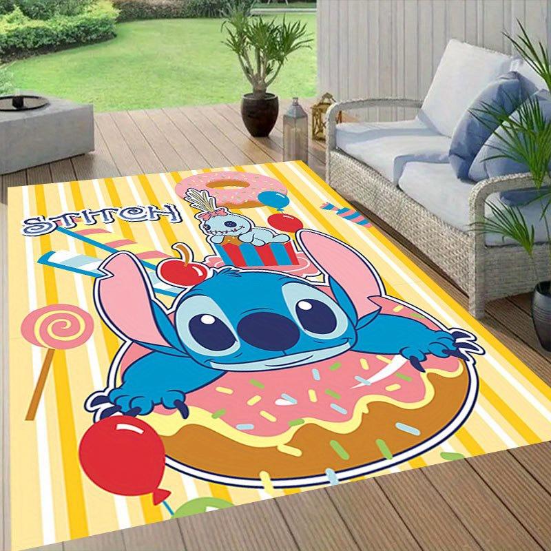 1 Stück Disney Lilo und Stitch Muster Teppich Läufer Rutschfester Teppich Handwaschbar Fußmatte Geeignet für Wohnzimmer Schlafzimmer Heimdekoration