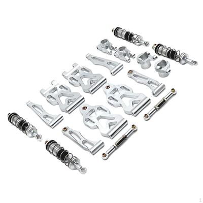 1/16 RC Car Complete Set Front and Rear Shock Absorbers Replacements Parts Lower Swing Arm
