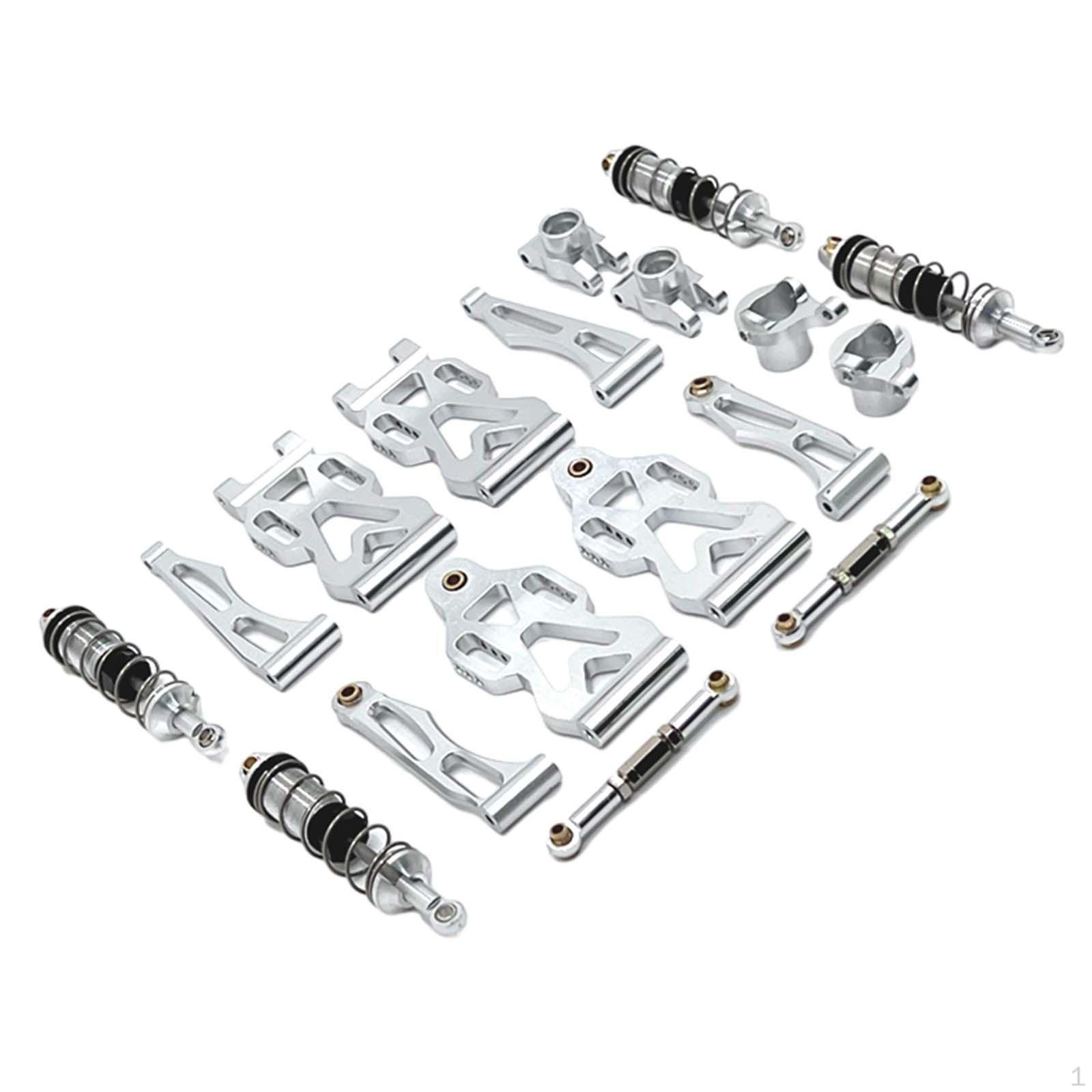 

1/16 RC Car Complete Set Front and Rear Shock Absorbers Replacements Parts Lower Swing Arm
