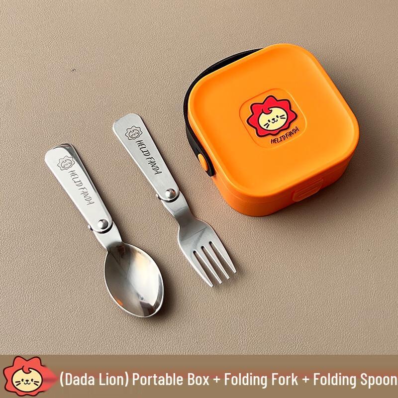 Dada Lion Portable Folding Fork and Spoon Set