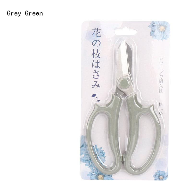 Stainless Steel Flowers Fruit Picking Branch PP Anti-Slip Grip Handle Pruning Shears Bonsai Scissors for Garden Blue Pink Color