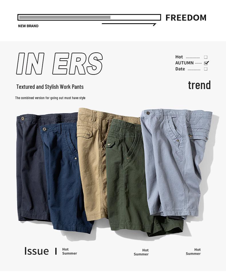 Men's Casual Mid-Length Beach & Sports Shorts - Loose Fit for Tennis, Basketball, Workwear
