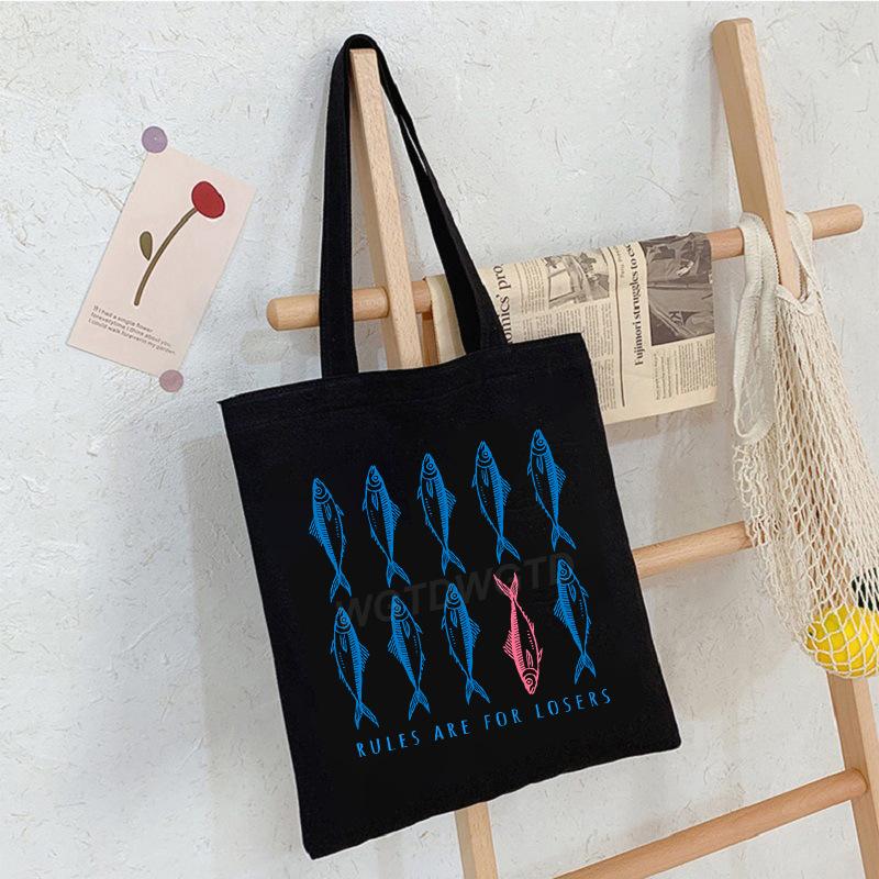 Casual Student Canvas Bag Eco Bag Summer Beach Flowers Printed Large Capacity Shoulder Bag