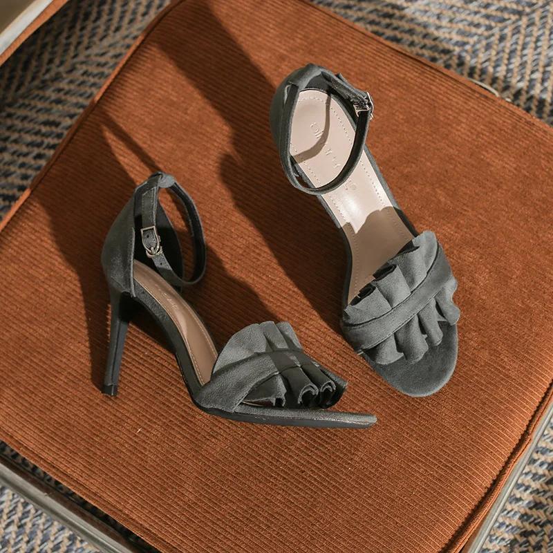 

Туфли на высоком каблуке женские туфли на высоком каблуке 2024 Лето Новые Сексуальные Темпераментные Универсальные Модные Удобные Банкетные Вечерние Сандалии Трендовые Женщины 39