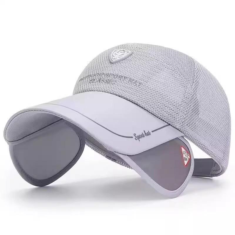 

Cap Duck Letters Outdoor Visor Breathable Fishing For Men Summer Protection Sun сірий колір