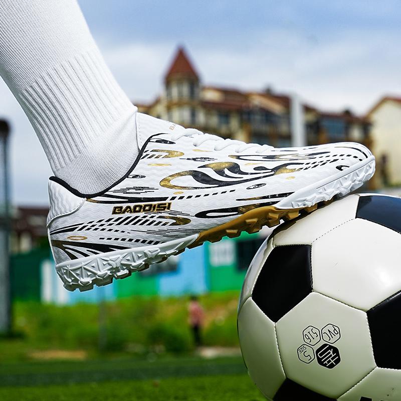 Fashion Men's Soccer Shoe TF/FG Non-Slip Turf Soccer Cleats Train Shoes Comfortable Simple Design Sneakers Casual Lace Up Football Boots