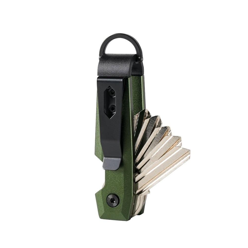 New Aluminum Alloy Key Organizer Minimalist Durable Metal Keychain Holds 1-6 Keys Multi-functional Key Storage Clip Daily Carry