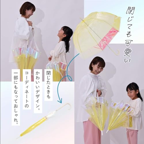 ogawa Aurora Long Umbrella, 60cm, Deep Vinyl Umbrella, LINEDROPS, Pink, Cut-Apart, Birdcage Design, Manual Opening, Safety Cover, 8 Ribs, 54685