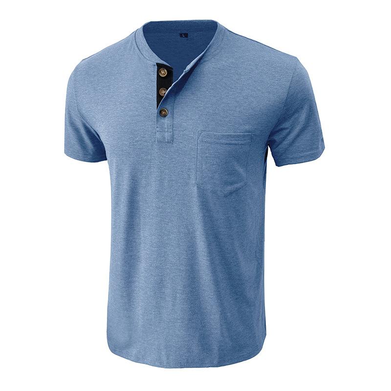 Men’s Short Sleeve Solid Henley Shirt
