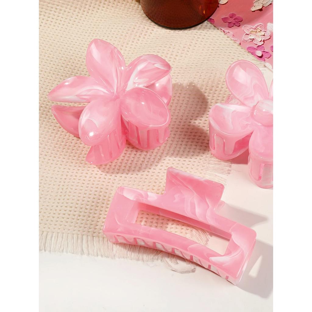 New Hawaiian Flower Hair Claw Clips Discoloration In Sunlight, Strong Hold Beach Hair Accessories for Women Thin Thick Hair