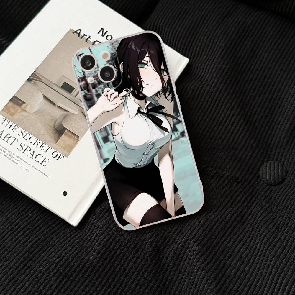 Anime C-Kettensäge M-Mann Handyhülle Für iPhone 11 13 16 12 17 14 15 Pro Max Plus Weiche Klare Rückseite Hülle