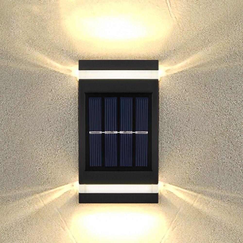 Super Bright Solar LED Light Energy Saving Waterproof Wall Mount Lamp Modern Easy Installation Stairs Wall Lamp Pathway Lighting
