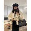 Light and thin cotton-padded clothes women's short splicing new winter cotton-padded clothes small cotton-padded jackets warm jackets