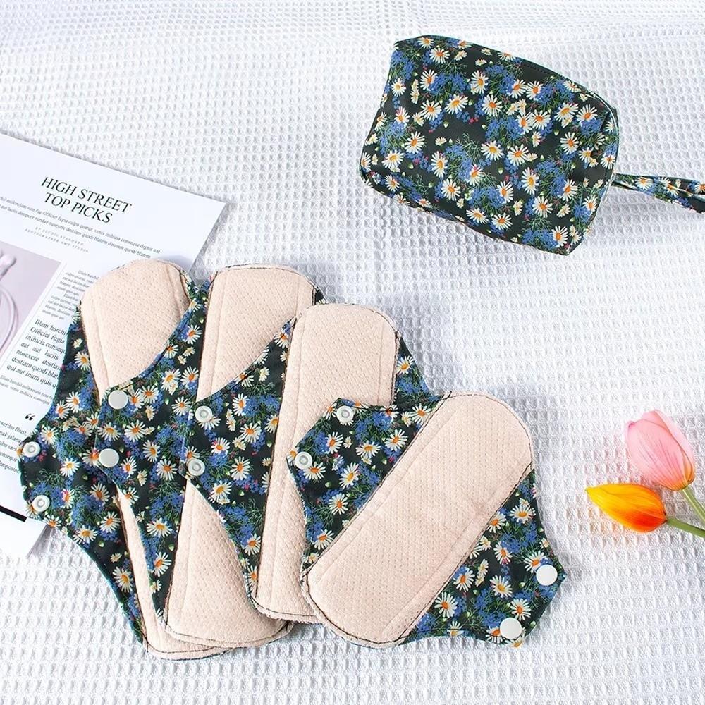 5Pcs/Set Cotton Sanitary Napkins Reusable Menstrual Pads High Quality Panty Liners