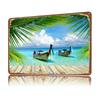Tropical Beach Travel D Printed Texture Poster Personalized Wall Art Retro Metal Tin Signs for Office Decoration Gaming House
