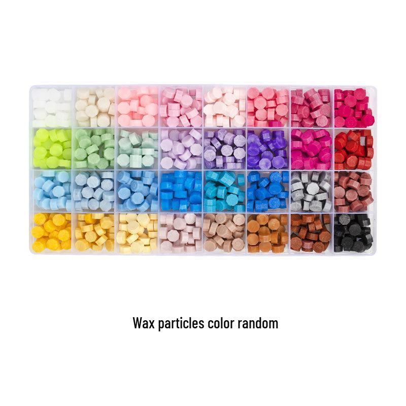 Complete Wax Seal Set with Accessories: Wax Beads, Wax Seal Spoon, Furnace, and Stamp Head