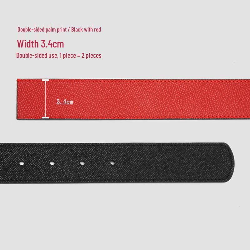 Men's Stylish Versatile Top Layer Cowhide Belt Without Buckle