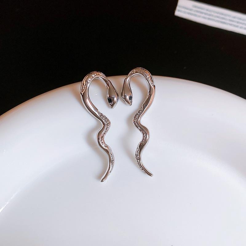 Hadí diamantové C pecky náušnice dámské univerzální náušnice módní náušnice s temperamentem