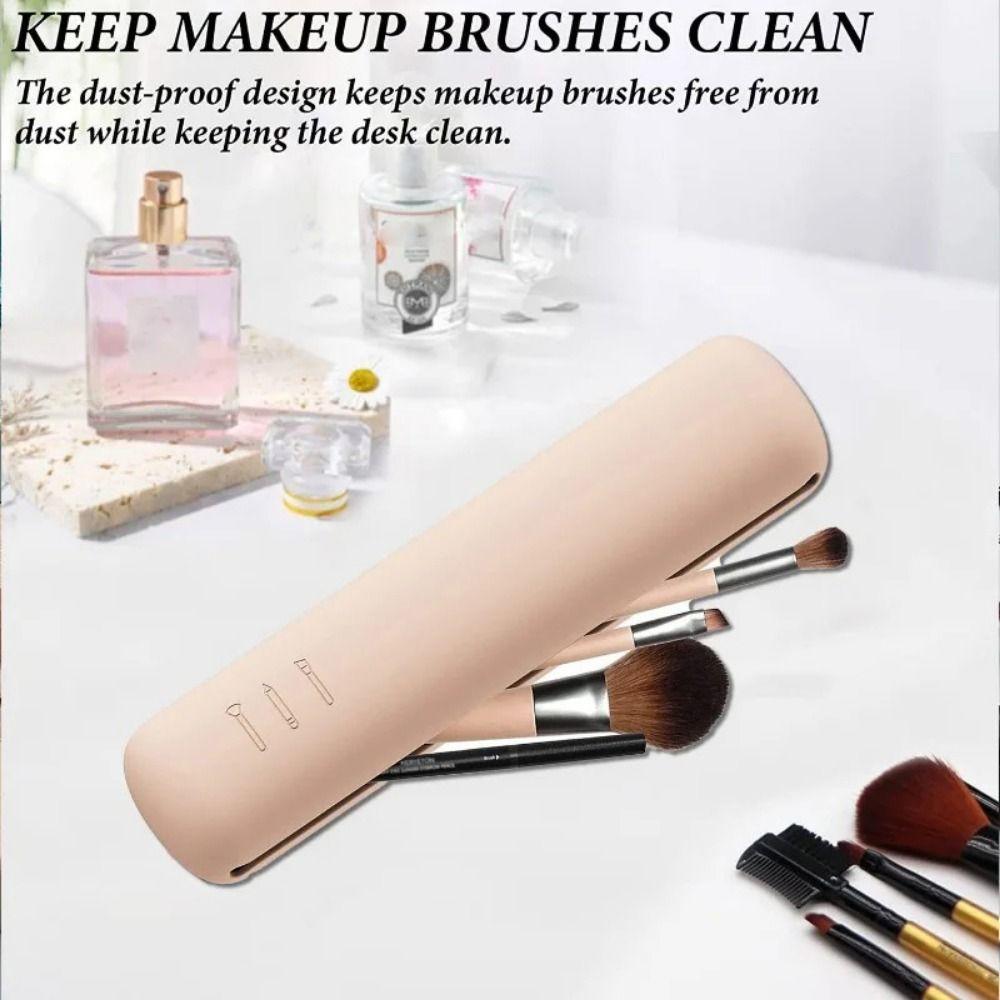 

Dustproof Makeup Brush Pouch Pouch Cosmetic Brush Protective Case Travel синій