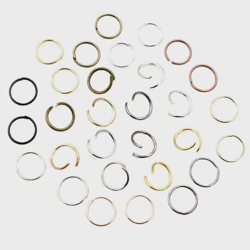 200 Stück galvanisierte Biegeringe aus Eisen (3-10mm) für die DIY-Schmuckherstellung