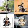 New Acrylic Flat 2D Cat Key Chain Creative Cross-Border Hot Home Christmas Tree Pendant Pendant Car Key Pendant Exquisite Gift