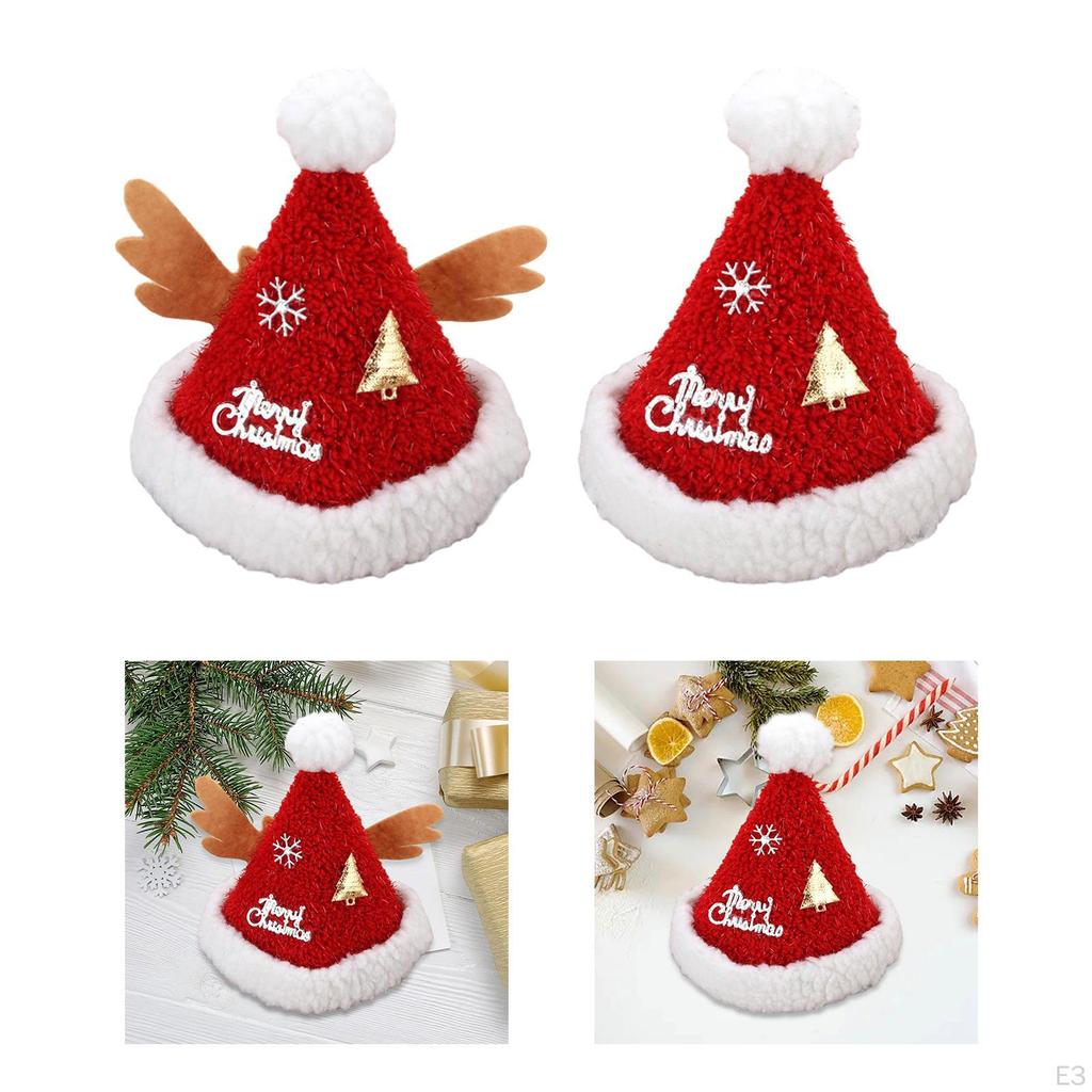 Christmas Hat Hairpin Headdress Decorative Headwear Xmas Clips for Stage Performance Party