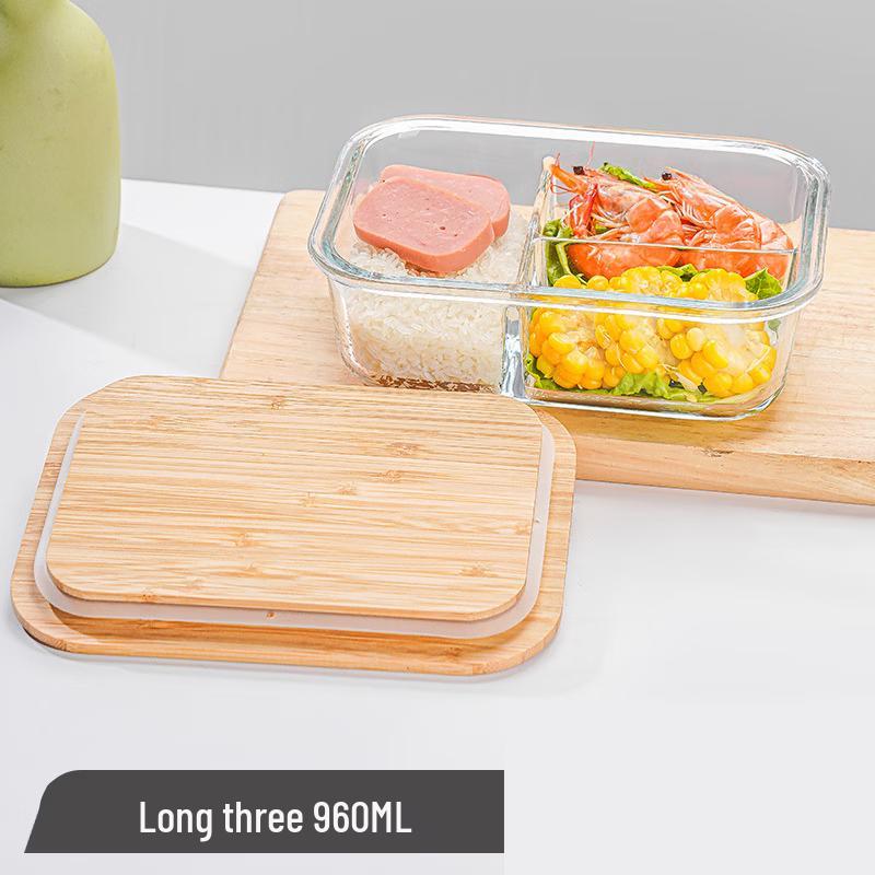 Ru Han Glass Food Container with Bamboo Lid