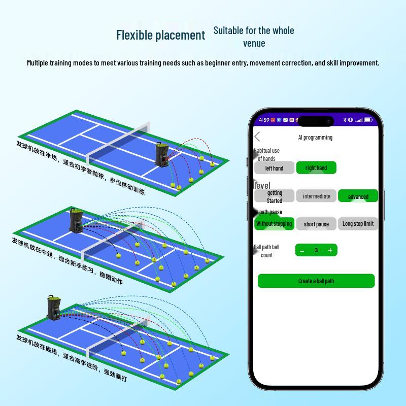 Poshun Smart Ball Machines for Tennis & Pickleball