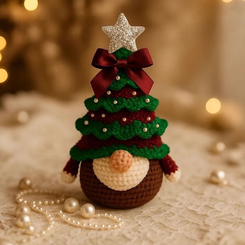Beginner Christmas Gnomes Crochet Set With Step By Step Guide Soft Cotton Materials Crafting Activity