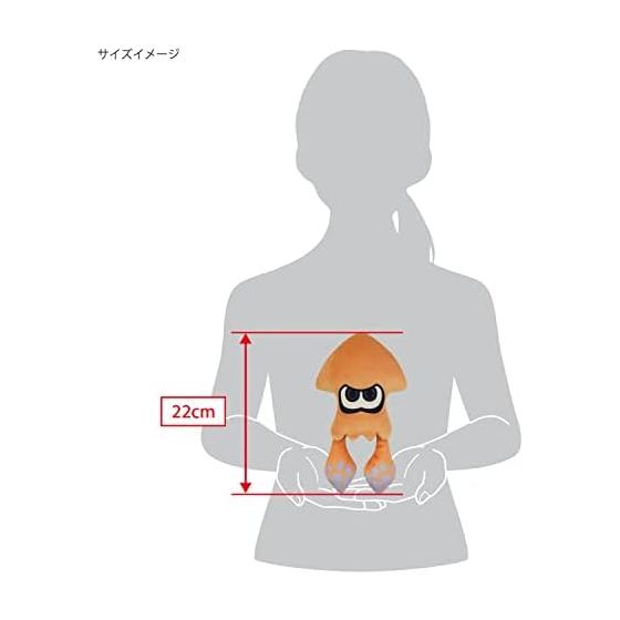 Sanei Boeki Splatoon 3 ALL STAR COLLECTION Squid (S) Orange W13D4H22cm Stuffed Toy SP32