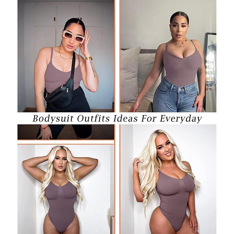 Dámské bezešvé body tvarující postavu plus size: Kontrola bříška, Zvednutí boků, Tanga, Nátělník