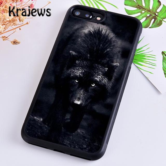 Krajews Snow Wolf Howlf Animal Phone Case Cover For iPhone 17 Air 16 15 14 Plus 12 13 Pro Max Coque Fundas