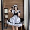 Maid Dress Uniform Sexy Lingerie for Women Cosplay Costume Cat Hollow Suit Role Play Lace Lolita Outfit